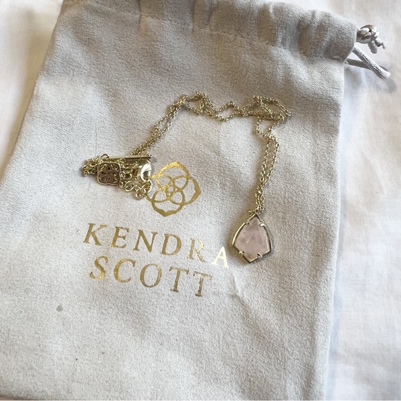 Kendra Scott Jewelry - Kendra Scott Gold Necklace with Blush Pendant